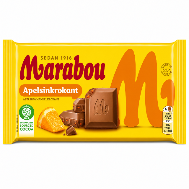 Marabou Orange Crunch (160g)