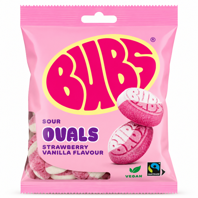 BUBS Strawberry Vanilla Ovals (90g)