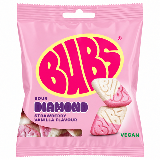 BUBS Sour Diamond Strawberry & Vanilla