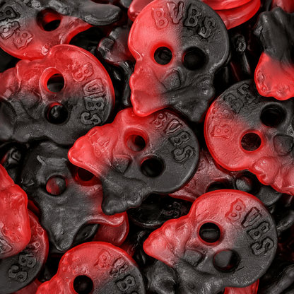 BUBS Raspberry Liqorice Skulls
