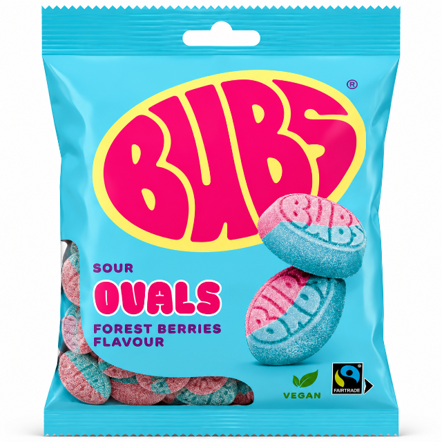 BUBS Sour Raspberry Blueberry Ovals (90g)